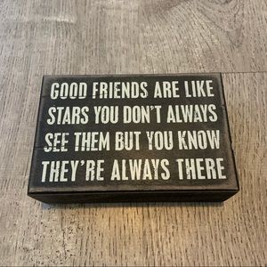⭐️ Good Friends Are Like Stars Rustic Block Decor